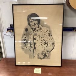 Elvis Presley W/Glass Frame 