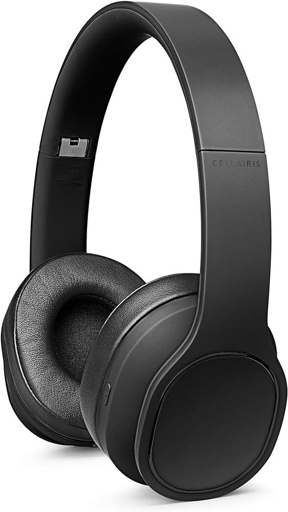Cellairis Active Noise Cancelling Headphones, Bluetooth Capable with Mic, Deep Bass & for Over Ear, for Travel Work TV PC Cellphone, Black, Ultra Soft