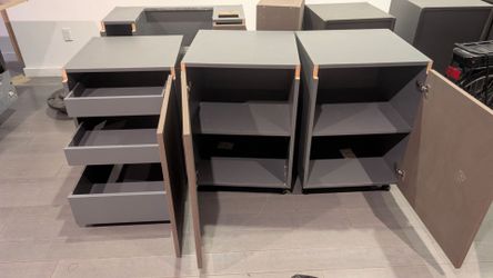 FREE Gray & Brown Modular Storage Cabinets