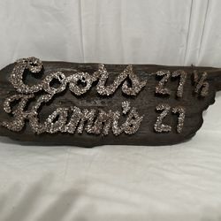 Hand Made Beer Sign Made From Nails 