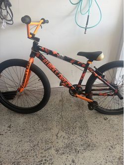 SE Bikes Blocks Flyer 26in  Bike 1-Speed U-Brake Black Orange Yellow