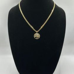 Cadena Cubana Con Dije De Arbol Familiar