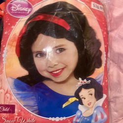 Disneys Snow White Wig - Fairy Tale Princess Fancy Dress Halloween Child Costume Accessory 