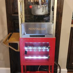 Vintage 10 Oz. Nostalgia Brand Popcorn & Concession Cart - 59 Inches Tal