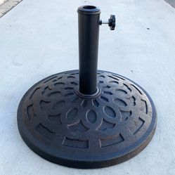 $30 (New in box) Patio umbrella base 19” round stand outdoor garden market, weight 30lbs