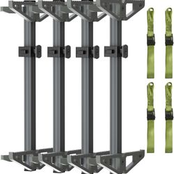 Climbing Sticks, Non-Slip Tree Step Tree Climbing Sticks for Hunting, Lightweight Aluminum Hunting Climbing Steps, Climbing Stick for Tree Stand-4 Pac