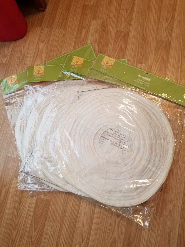4 Pier 1 Imports Large Paper Lanterns