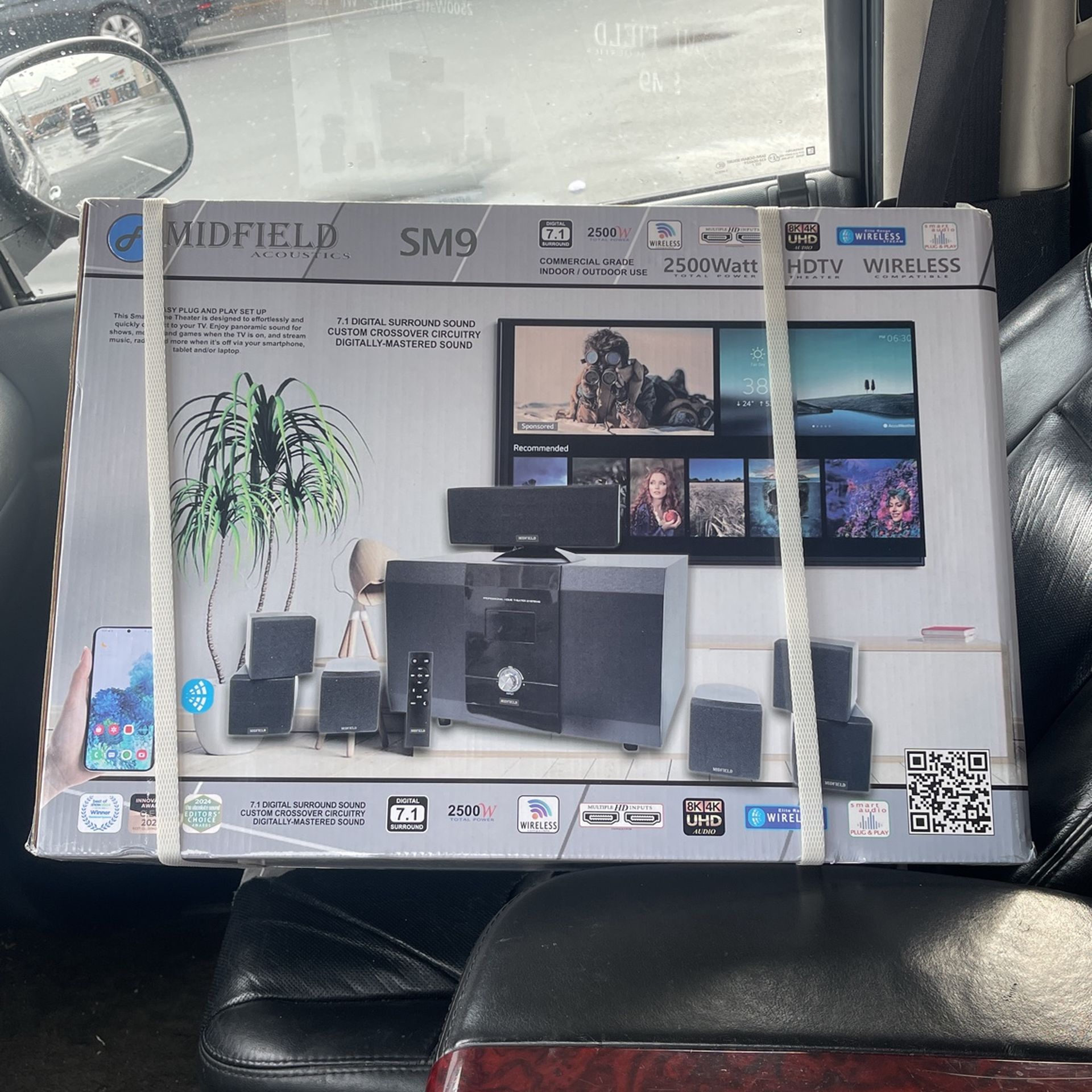 Midfield SM9 (2500W) 7.1 Surround Sound Home Theatre Speaker System NIB