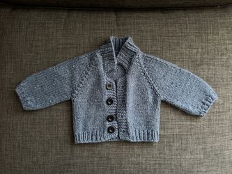 Crochet Toddler Blue Cardigan