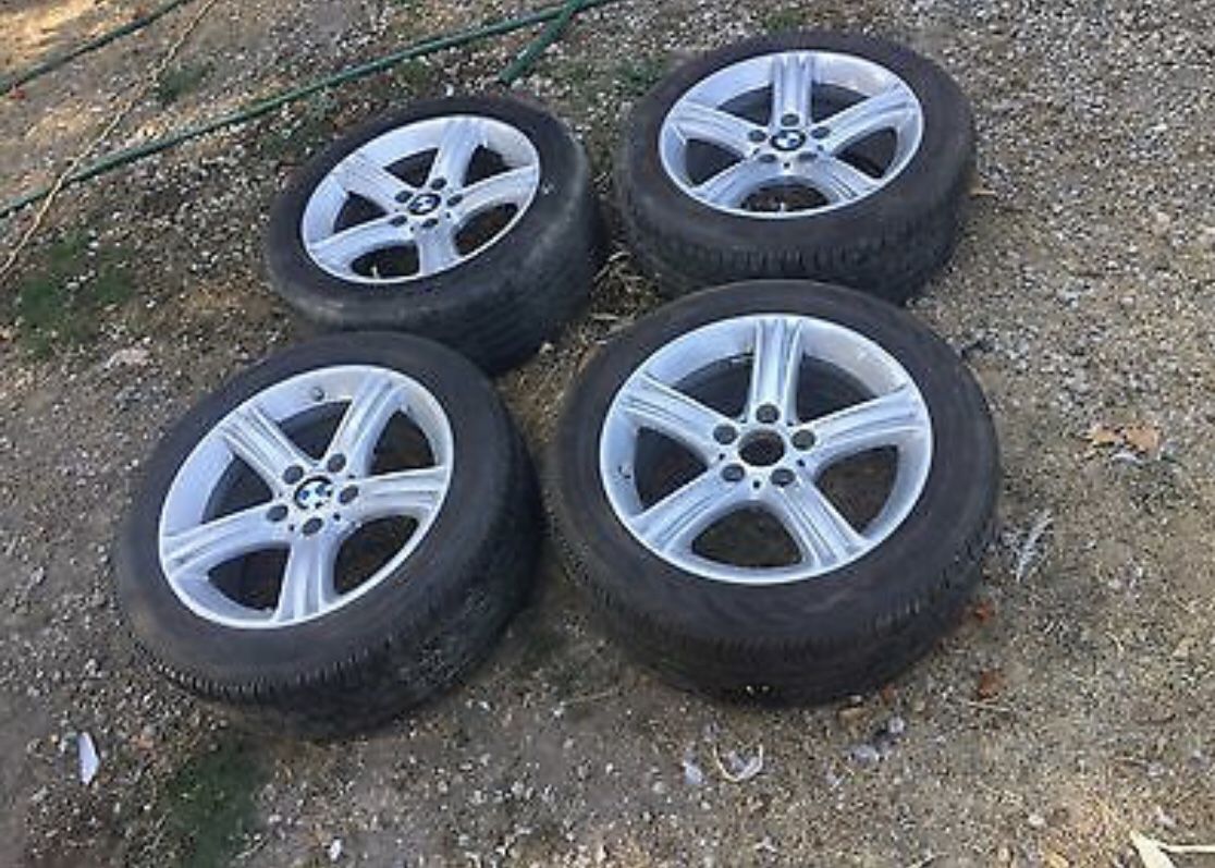 2014 bmw 3 series stock rims and tires with like new run flats