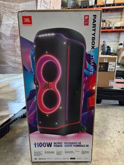 JBL PartyBox Ultimate - Massive party speaker with powerful sound, multi-dimensional lightshow, and splashproof design. - Black