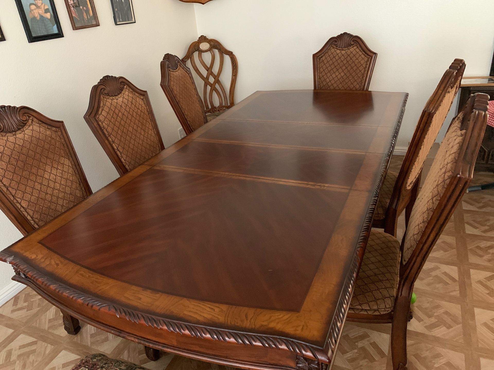 Kitchen table and china dining set.
