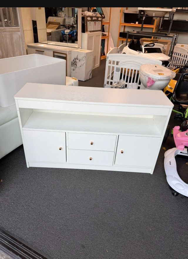 Assembled Wooden Kids Toy Cabinet w/ 2 Drawers, 12"D x 42"W x 24.5"H