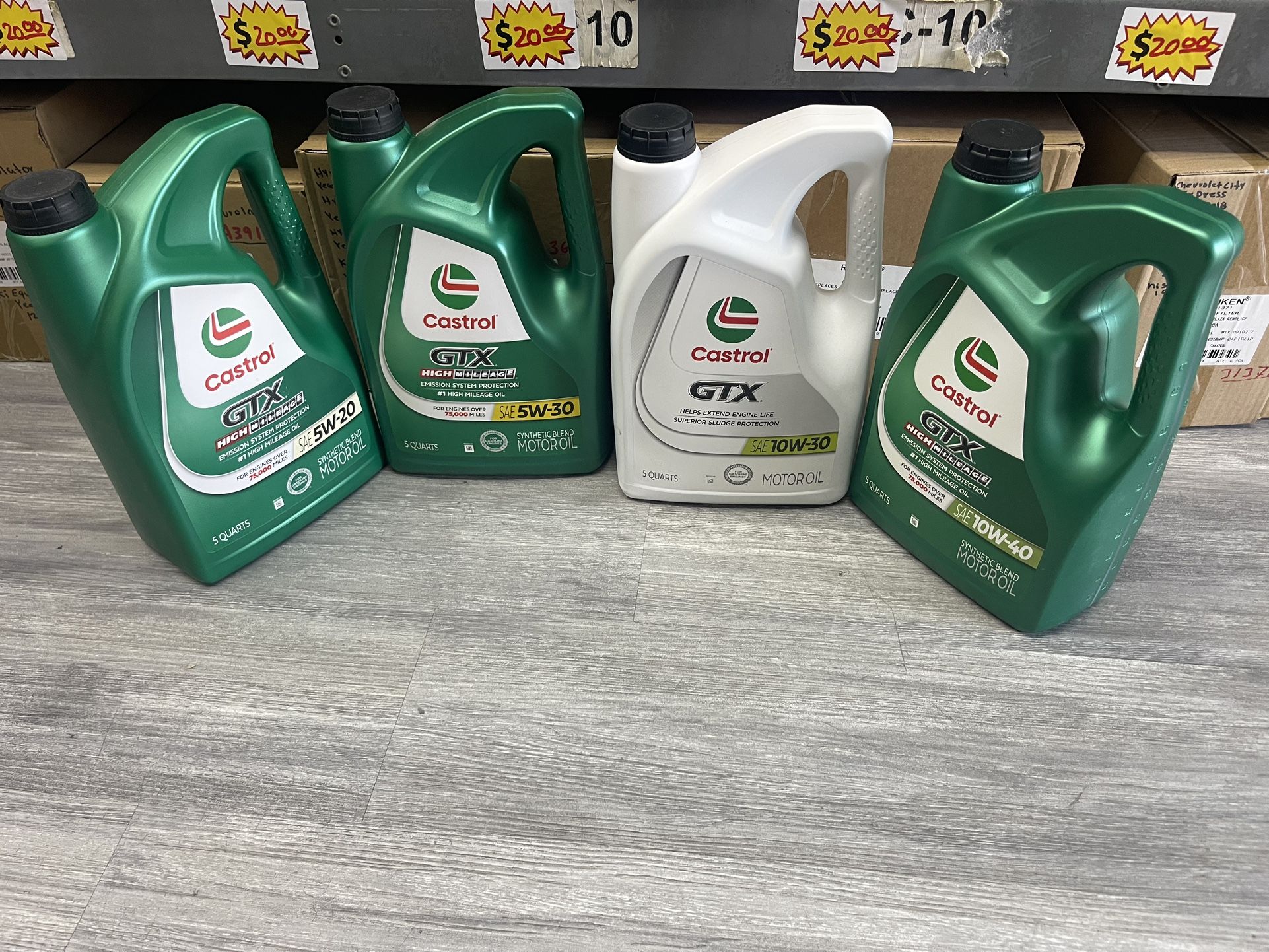 Castrol GTX. 10w40-10w30-5w30-5w20