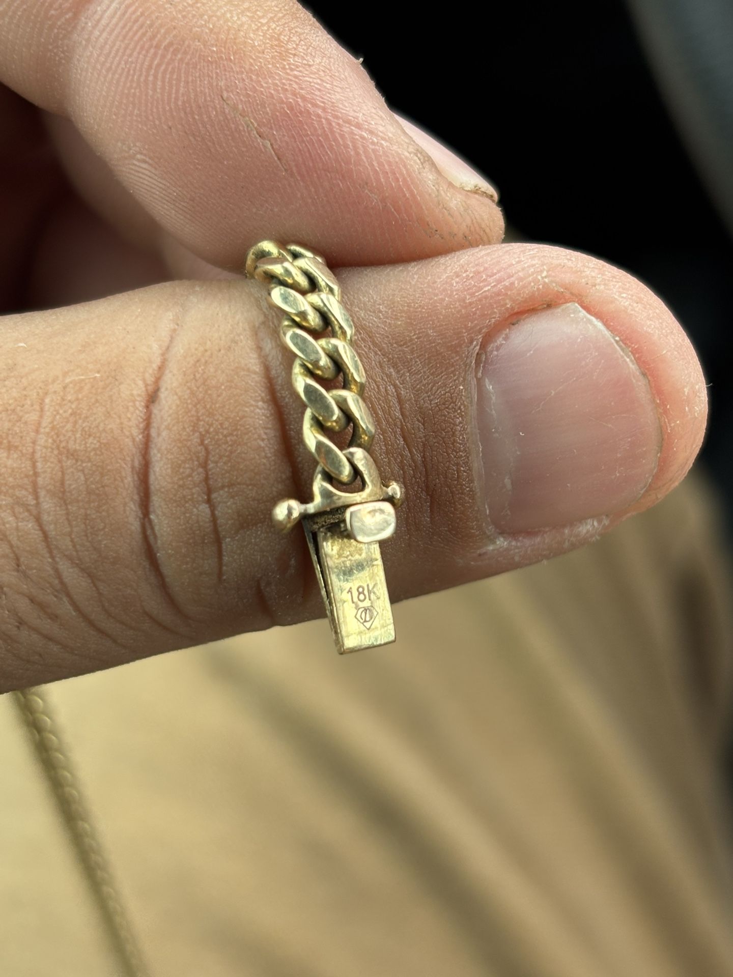 18k Solid Gold Cuban Bracelet From Daniel Jewlers.