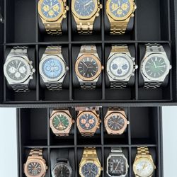 Men Luxury Watch Gold, Silver, Rose Gold, Leather, Automatic, Battery, Panda, Chronograph, Swiss Movement