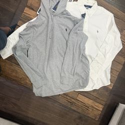 Ralph Lauren Polo Hoodie & Dress Shirt 