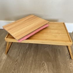 ⁠Foldable Bamboo Lap Tray Table