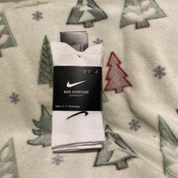 NIKE Everyday Lightweight 3pk Crew Golf Socks Men's Size M