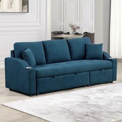 SLEEPER SOFA SECTIONAL BLUE (FOROYDEN) $399 DELIVER AVAILABLE