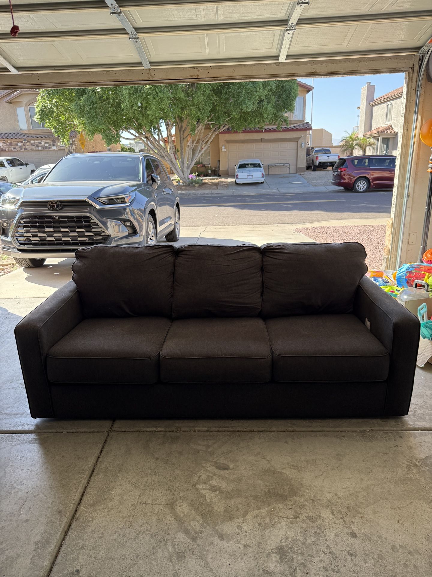 Dark Gray Queen Pullout Sofa