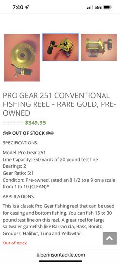 Pro Gear 251 Fishing Reel for Sale in Miami, FL - OfferUp
