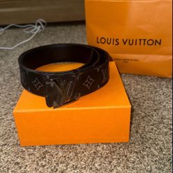 Louis Vuitton Belt Size 32 Waist Men Black In Color