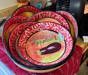 Large bowl and small bowls