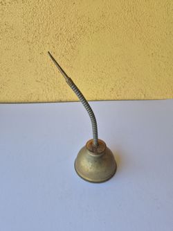 Vintage Brass Oil Can with Flexible Spout