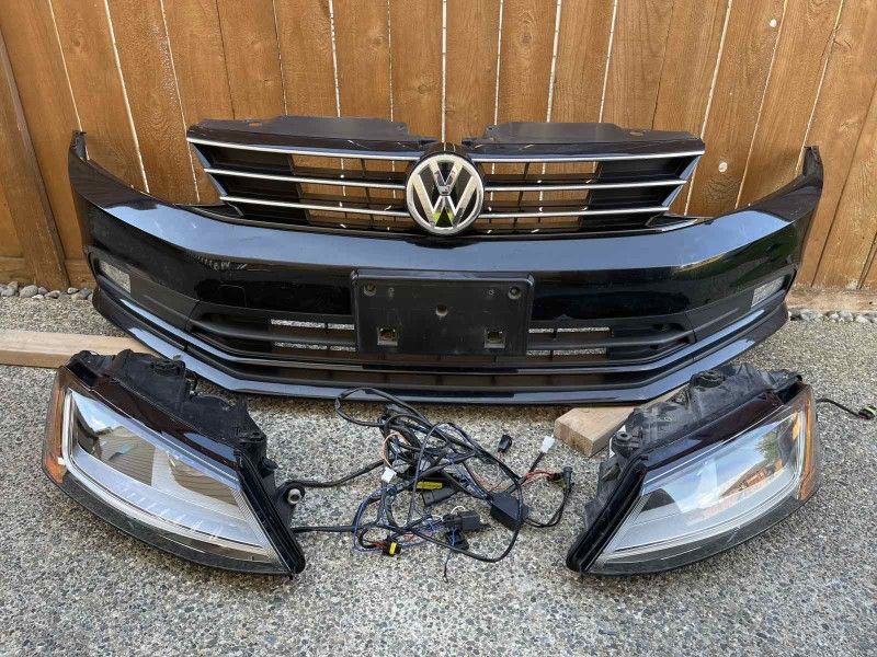 2017 2018 Vw Volkswagen Jetta S SE SEL Front End Assembly Bumper, Grille, Headlights, Fog lights, Trims