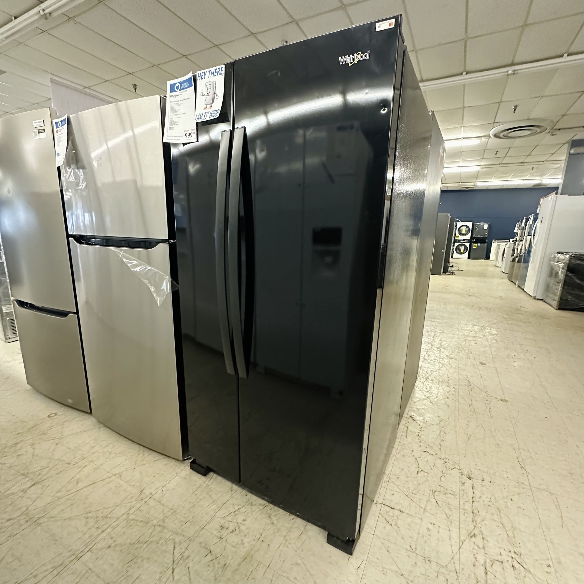 WHIRLPOOL 21.7 CU. FT. SIDE-BY-SIDE REFRIGERATOR‼️