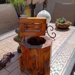 $15 Wringer Washer Garden Planter. With Drainage, Heavy Wood. Add a Plant. Fun Conversion Piece