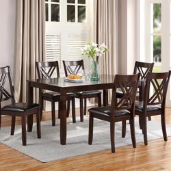 ESPRESSO 7 PC DINING TABEL SET 