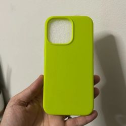 Lime  Green iPhone 13 Pro Silicone Phone Case
