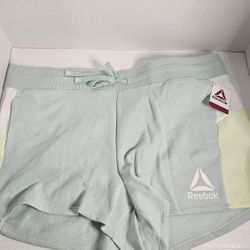 Womens 3XL Reebok Harbor Gray ColorBlock Relaxed Fit Shorts 
