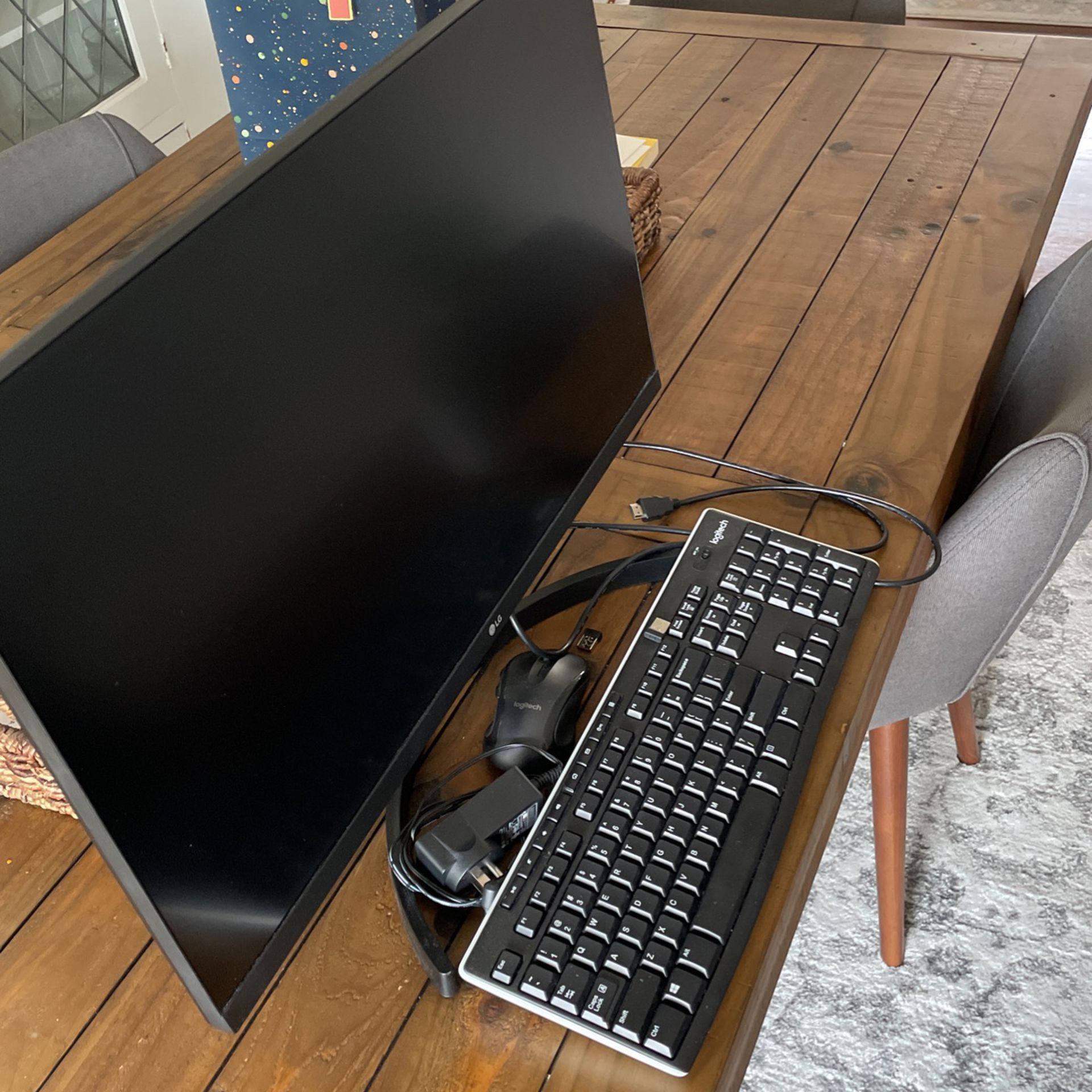 Monitor, Mouse, Keyboard
