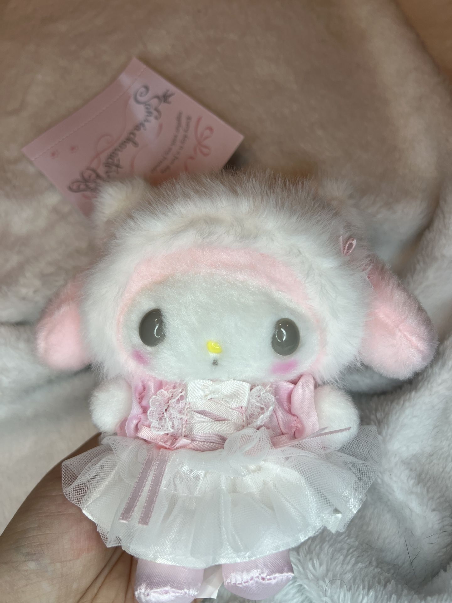 Sanrio My Melody White Cat Ballerina Design Plush Doll Mascot