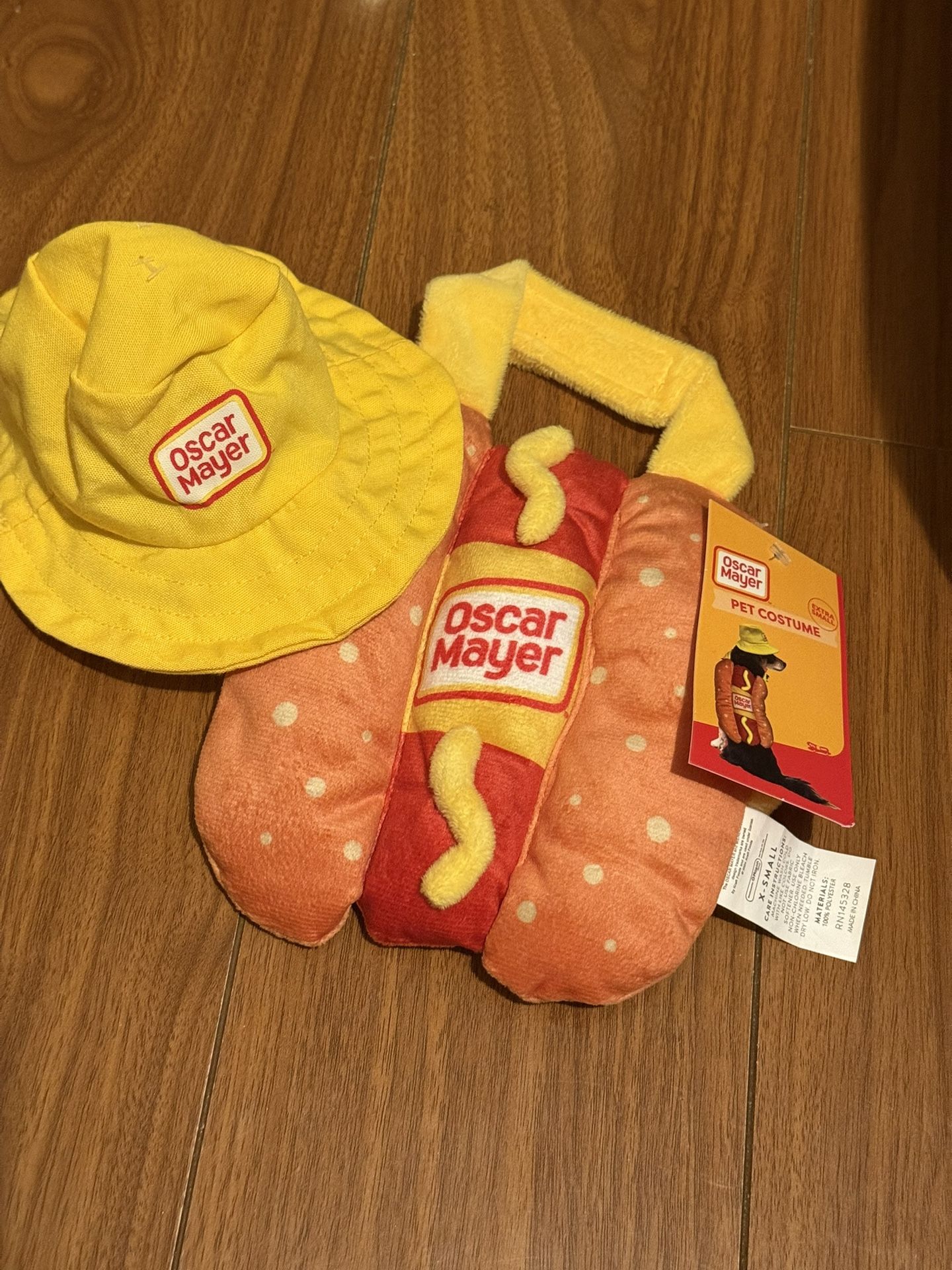 Oscar Mayer Pet Costume - Extra small With Hat