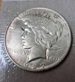 1927 D. Peace Silver Dollar Coin
