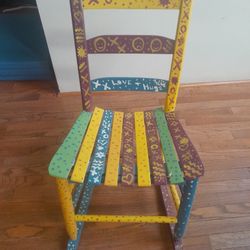 Hand-Painted Kids' Rocking Chair – $60 Or Best Offer

