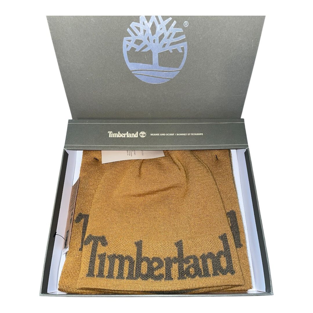 Men’s Timberland Hat And Scarf Set Beanie