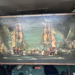 1860s english capt. ships chest