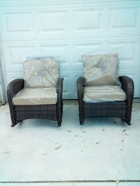 Outdoor Rocking Chairs Patio Chairs Brand New Patio Set Two Piece Silla Mesadora New 🚎🛺🚚🆕🆕🛺🆕