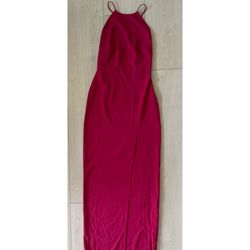 Pink MIDI Split Dress 