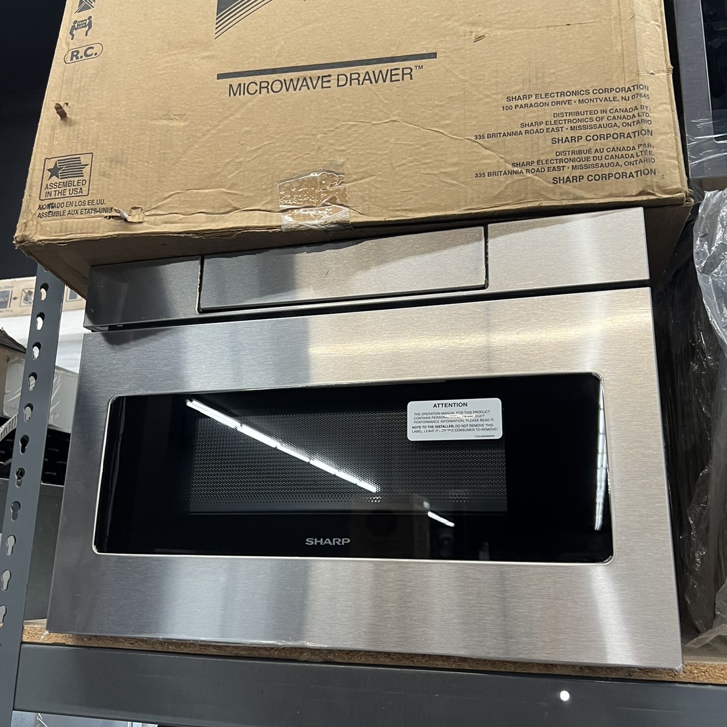 Sharp 24” Stainless Steel Microwave Drawer New 