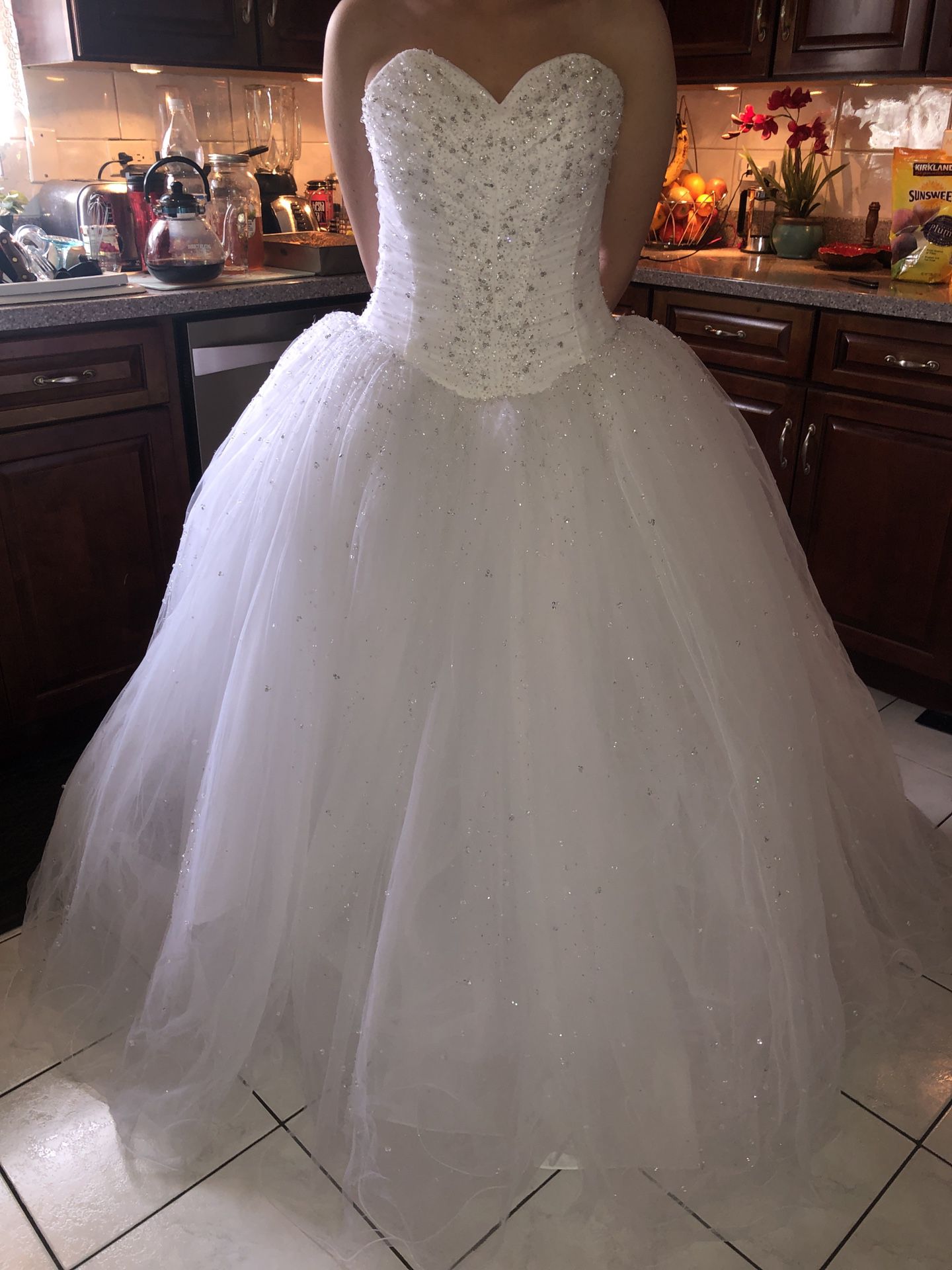 Demetrios Style 937 White Wedding Dress/ Size 6