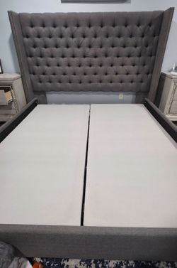 Cal King Bed Frame with Bunkie Boards (Used)