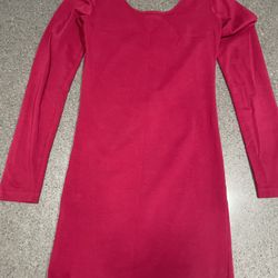 Juniors Long Sleeve Maroon Tunic Top by Forever 21  M