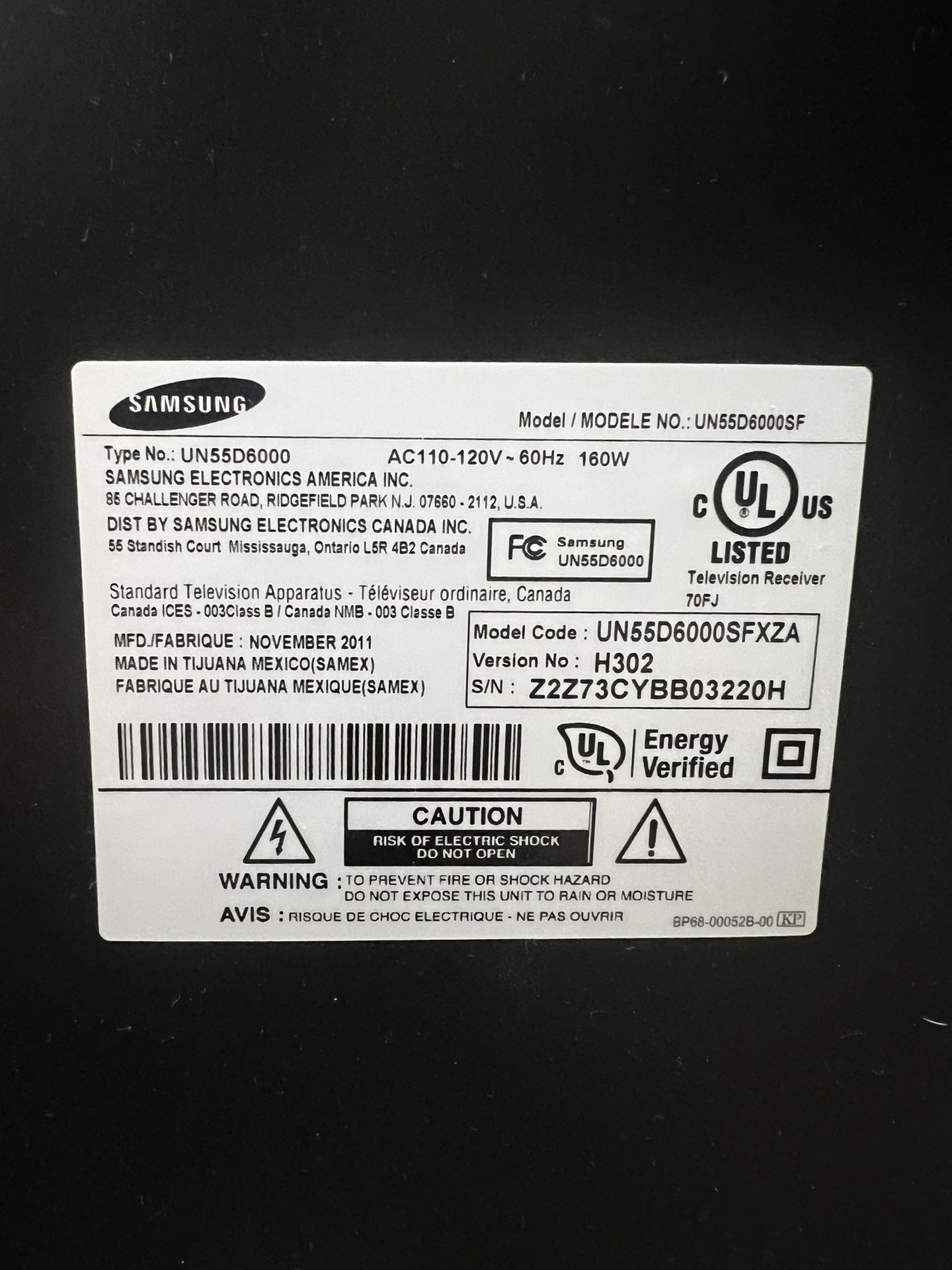 SAMSUNG 55” Smart TV - Prefect for Display