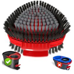 Upgrade Scrub Brush Replacement Head Compatible with O Cedar EasyWring 1 Tank Spin Mop, Mop Replace Head Brush,Scrubber Floor Cleaning Brush,More Laye